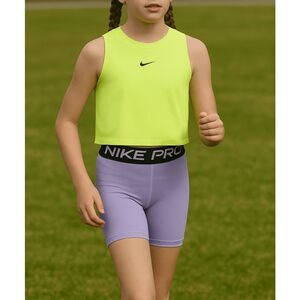 Nike Girls' Pro Dri-FIT Training Tank Top Neon L (12/13 y)